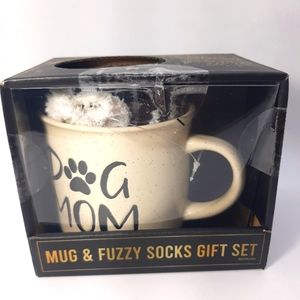 NWT Dog Mom Coffee Cup Mug and Slipper Socks Gift Box